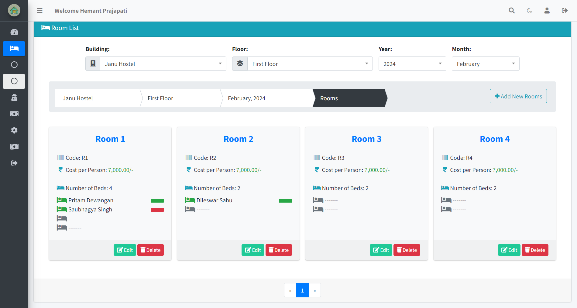Efficient Guest Management Dashboard